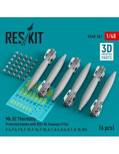Mk.82 thermally protected bombs with BSU-86 Snakeye II fins (6 pcs)...