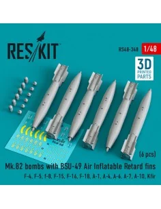 Mk.82 bombs with BSU-49 air inflatable retard fins (6 pcs) (F-4, F-...