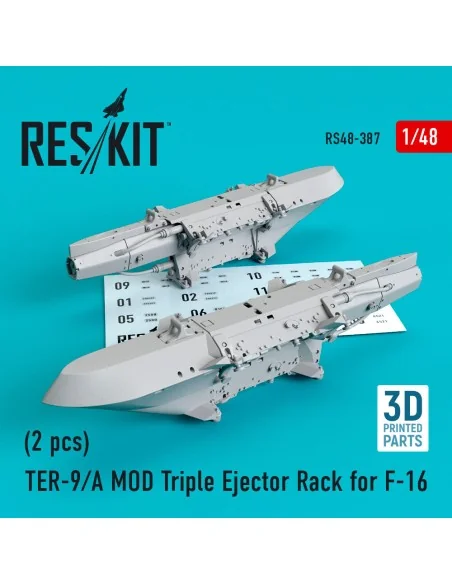 [NO_DESC] TER-9/A MOD Triple Ejector Rack for F-16 (2 pcs) (3D Prin...