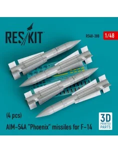 AIM-54A Phoenix missiles for F-14 (4pcs) (3D Printed), 1/48 - ResKi...