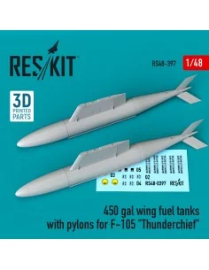 450 gal wing fuel tanks with pylons for F-105 Thunderchief (2 pcs),...