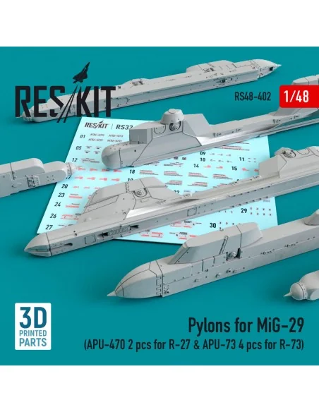 Pylons for MiG-29 (APU-470 2 pcs for R-27 & APU-73 4 pcs for R-73) ...