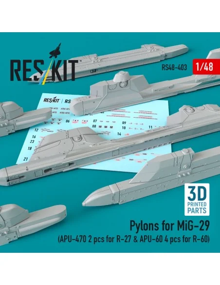 [NO_DESC] Pylons for MiG-29 (APU-470 2 pcs for R-27 & APU-60 4 pcs ...