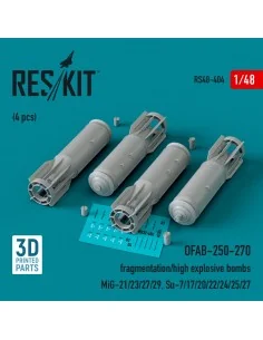 OFAB-250-270 fragmentation/high explosive bombs (4 pcs) (MiG-21/23/...