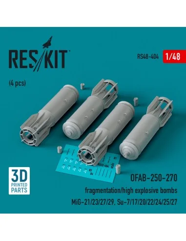 OFAB-250-270 fragmentation/high explosive bombs (4 pcs) (MiG-21/23/...