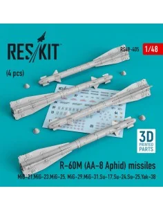 R-60? (AA-8 Aphid) missiles (4 pcs) (MiG-21, MiG-23, MiG-25, MiG-29...