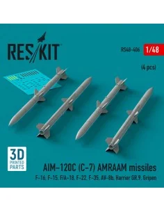 AIM-120C (C-7) AMRAAM missiles (4 pcs) (F-16, F-15, F/A-18, F-22, F...