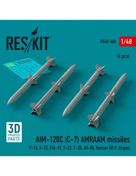 AIM-120C (C-7) AMRAAM missiles (4 pcs) (F-16, F-15, F/A-18, F-22, F...