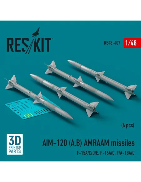 AIM-120 (A, B) AMRAAM missiles (4 pcs) (F-15A/C/D/E, F-16A/C, F/A-1...