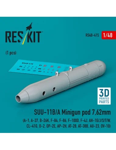 SUU-11B/A Minigun pod 7, 62mm (1 pcs) (A-1, A-37, B-26K, F-84, F-86...