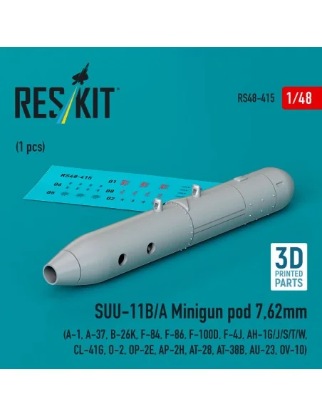 SUU-11B/A Minigun pod 7, 62mm (1 pcs) (A-1, A-37, B-26K, F-84, F-86...