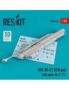 QRC 80-01 ECM pod with pylon for F-111 (3D Printed), 1/48 - ResKit ...