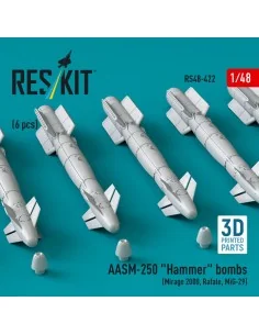 AASM-250 Hammer (6 pcs) (Mirage 2000, Rafale, MiG-29) (3D Printed),... 2