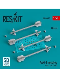 [NO_DESC] AAM-3 missiles (4 pcs) (F-4EJ, F-2, F-15J) (3D Printed), ...