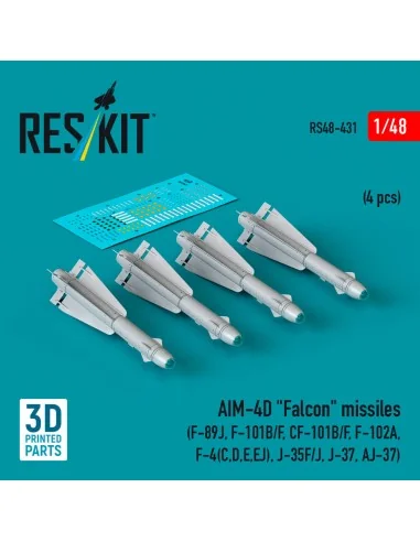 AIM-4D Falcon missiles (4 pcs) (F-89J, F-101B/F, CF-101B/F, F-102A,...