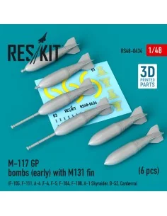 M-117 GP bombs (early) with M131 fin (6 pcs) (F-105, F-111, A-4, F-...