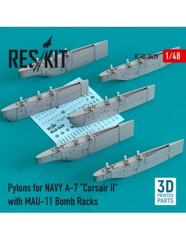 Pylons for NAVY A-7 Corsair II with MAU-11 Bomb Racks (3D Printed),...