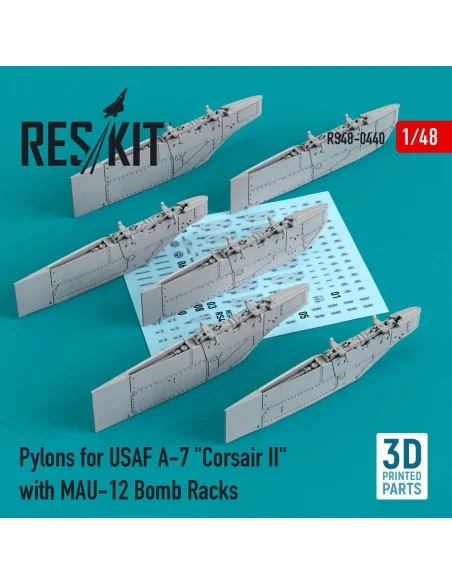 [NO_DESC] Pylons for USAF A-7 Corsair II with MAU-12 Bomb Racks (3D...