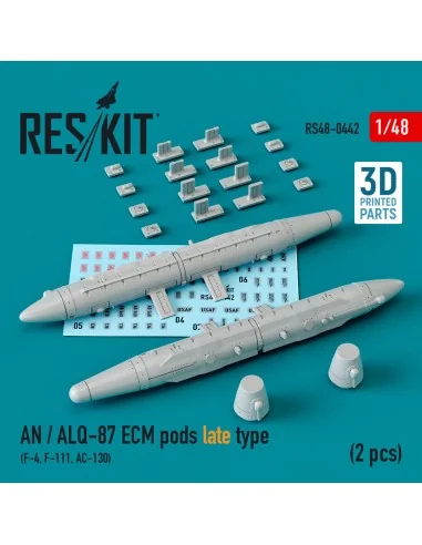 AN / ALQ-87 ECM pods late type (2 pcs) (F-4, F-111, AC-130) (3D Pri...