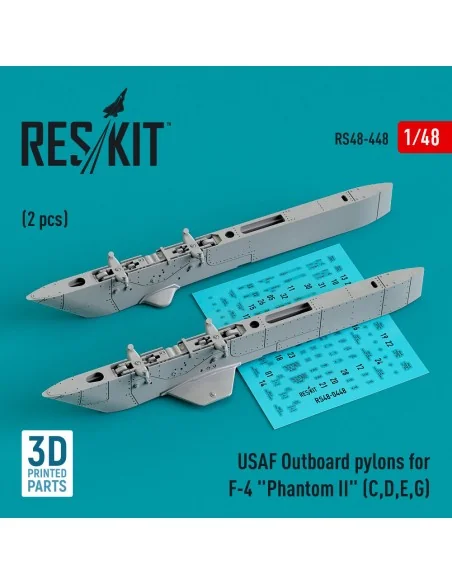 USAF Outboard pylons for F-4 Phantom II (C, D, E, G) (2 pcs) (3D Pr...