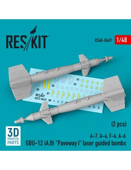 GBU-12 (A, B) Paveway I laser guided bombs (2 pcs) (A-7, A-4, F-4, ...