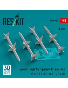 AIM-7F High Vis Sparrow III missiles (4 pcs) (F-4, F-5, F-15, F-16,...