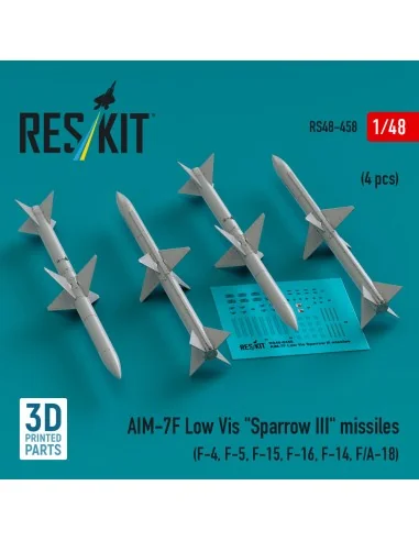 AIM-7F Low Vis Sparrow III missiles (4 pcs) (F-4, F-5, F-15, F-16, ...