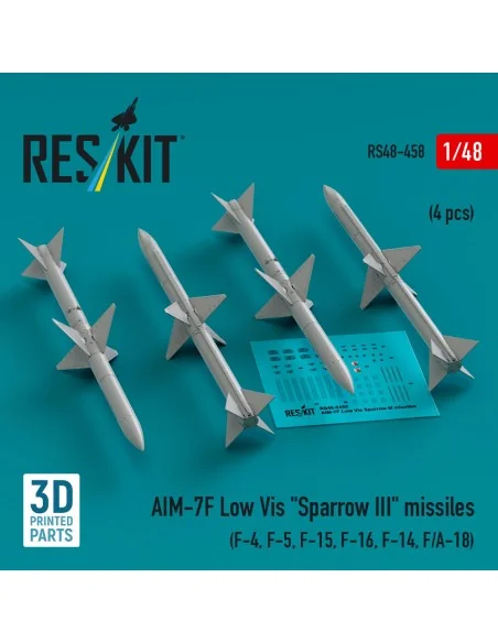 AIM-7F Low Vis Sparrow III missiles (4 pcs) (F-4, F-5, F-15, F-16, ...