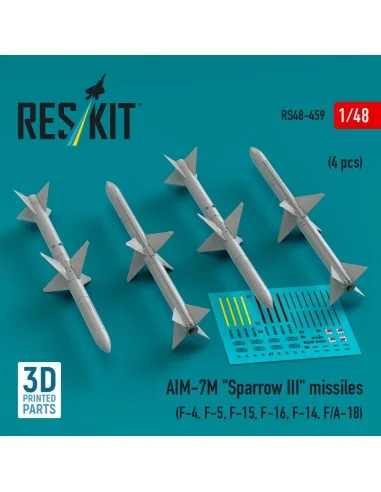 AIM-7M Sparrow III missiles (4 pcs) (F-4, F-5, F-15, F-16, F-14, F/...