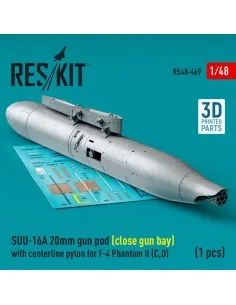 SUU-16A 20mm gun pod (close gun bay) with centerline pylon for F-4 ...