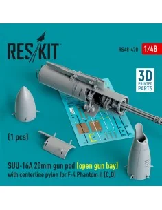 SUU-16A 20mm gun pod (open gun bay) with centerline pylon for F-4 P...