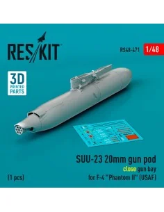 SUU-23 20mm gun pod (close gun bay) for F-4 Phantom II (USAF) (1 pc...