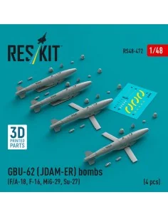 GBU-62 (JDAM-ER) bombs (4 pcs) (F/A-18, F-16, MiG-29, Su-27) (3D Pr...