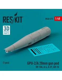 [NO_DESC] GPU-2/A 20mm gun pod (1 pcs) (OV-10A, A-4, A-37, AH-1G) (...
