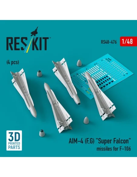 [NO_DESC] AIM-4 (F, G) Super Falcon missiles for F-106 (4 pcs) (3D ...