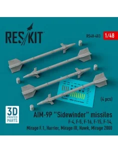 AIM-9P Sidewinder missiles (4 pcs) (F-4, F-5, F-16, F-15, F-14, Mir...