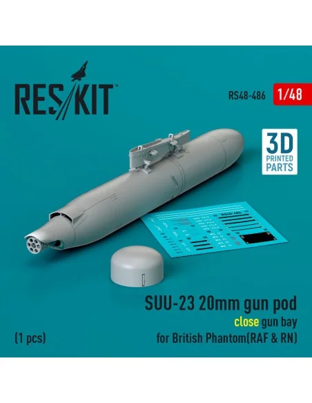 SUU-23 20mm gun pod (close gun bay) for British Phantom (RAF & RN) ...