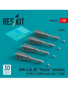 AIM-4 (A, B) Falcon missiles (4 pcs) (F-89H, F-101B/F (early, late)...