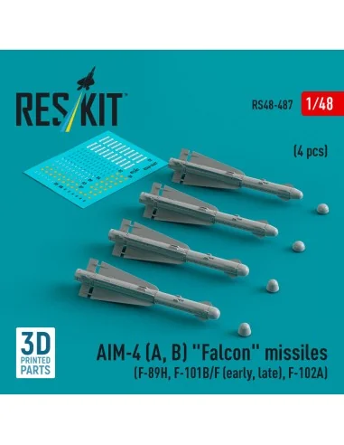 AIM-4 (A, B) Falcon missiles (4 pcs) (F-89H, F-101B/F (early, late)...