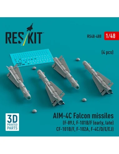 AIM-4C Falcon missiles (F-89J, F-101B/F (early, late), CF-101B/F, F...