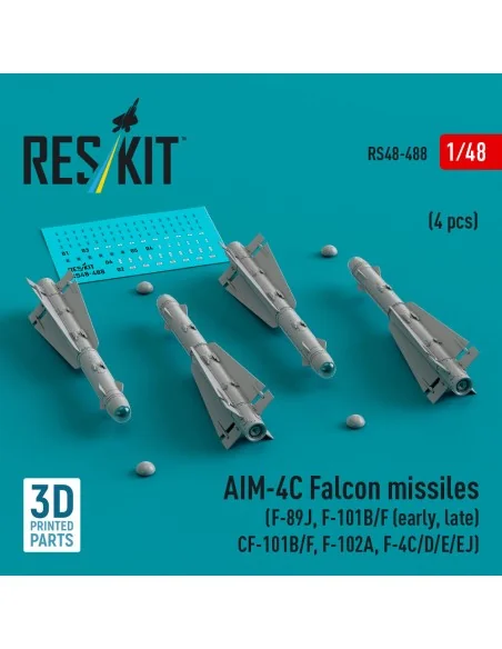 AIM-4C Falcon missiles (F-89J, F-101B/F (early, late), CF-101B/F, F...