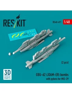 GBU-62 (JDAM-ER) bombs with pylons for MiG-29 Fulcrum (2 pcs) (3D P...