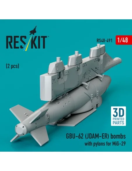 GBU-62 (JDAM-ER) bombs with pylons for MiG-29 Fulcrum (2 pcs) (3D P...