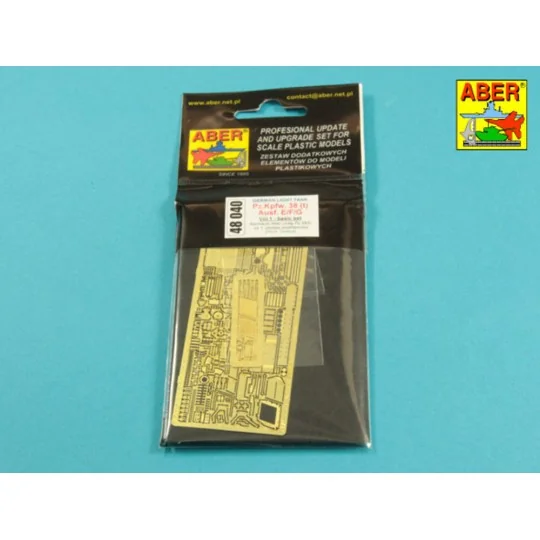 Pz.Kpfw. 38 (t) Ausf. E/F/G Vol.1-basic set, 1/48 - Aber Models 48040 Pz.Kpfw. 38 (t) Ausf. E/F/G Vol.1-basic set, 1/48 - Aber Models 48040