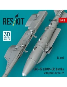 GBU-62 (JDAM-ER) bombs with pylons for Su-27 Flanker (2 pcs) (3D Pr... 2