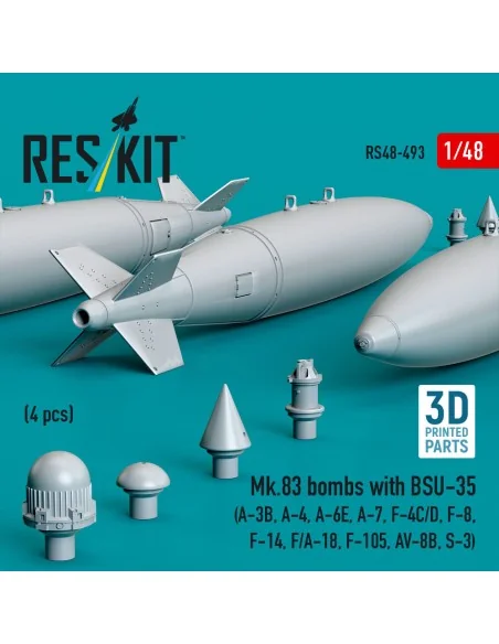 Mk.83 bombs with BSU-35 (4 pcs) (A-3B, A-4, A-6E, A-7, F-4C/D, F-8,...