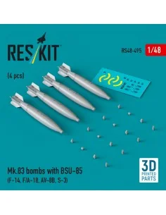 Mk.83 bombs with BSU-85 (4 pcs) (F-14, F/A-18, AV-8B, S-3) (3D prin...