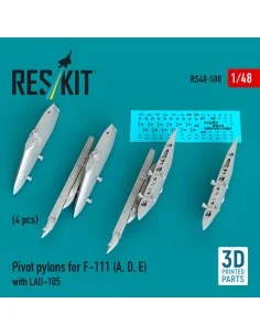 Pivot pylons for F-111 (A, D, E) with LAU-105 (4 pcs) (3D Printed),...