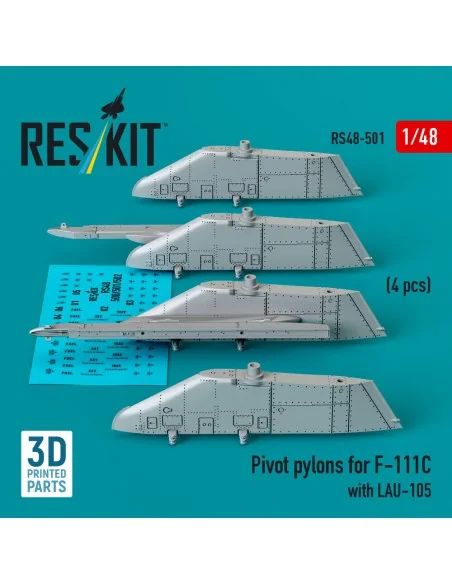 Pivot pylons for F-111C with LAU-105 (4 pcs) (3D Printed), 1/48 - R...