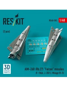 AIM-26B (Rb.27) Falcon missiles (2 pcs) (F-106A, J-35F/J, Mirage II...